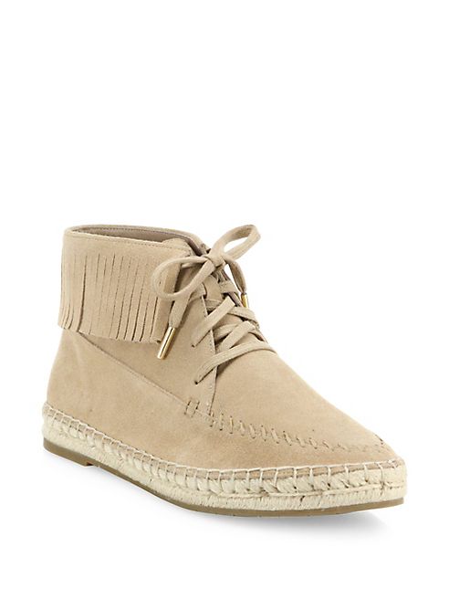 Joie - Genevieve Fringed Suede Espadrille Moccasins