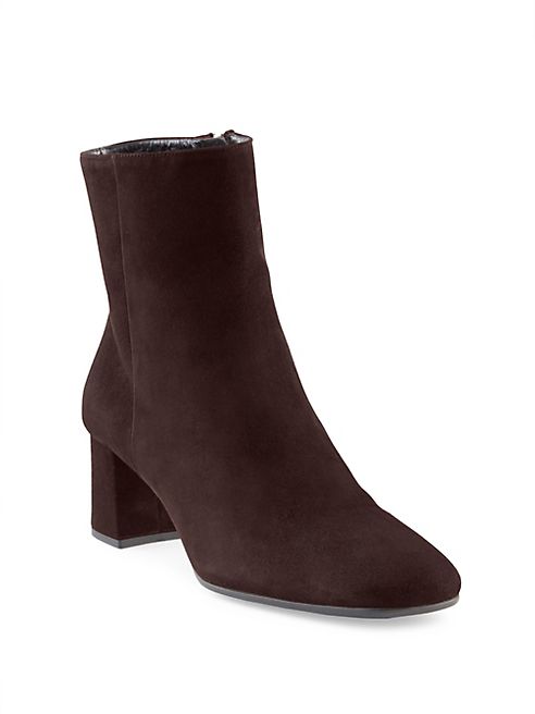 Prada - Suede Block Heel Booties