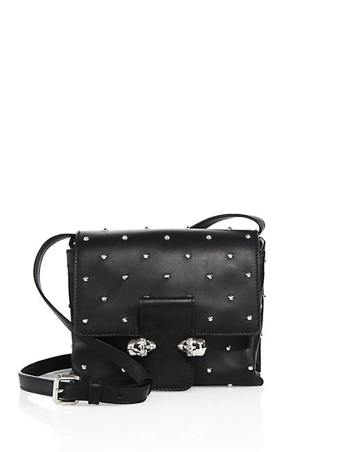 Alexander McQueen - Twin Skull Studded Leather Crossbody Bag