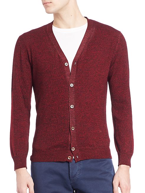 ISAIA - Melange Wool Cardigan