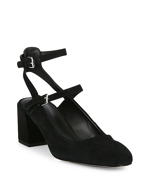 Rebecca Minkoff - Brooke Suede Mary Jane Block Heel Pumps