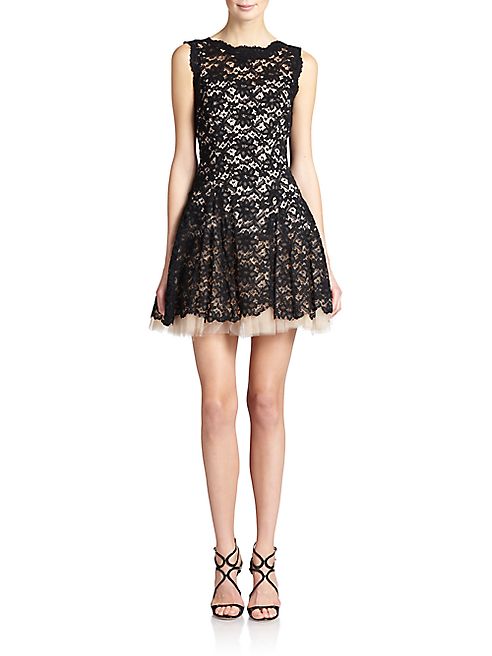 NHA KHANH - Corded Lace Fit & Flare Dress