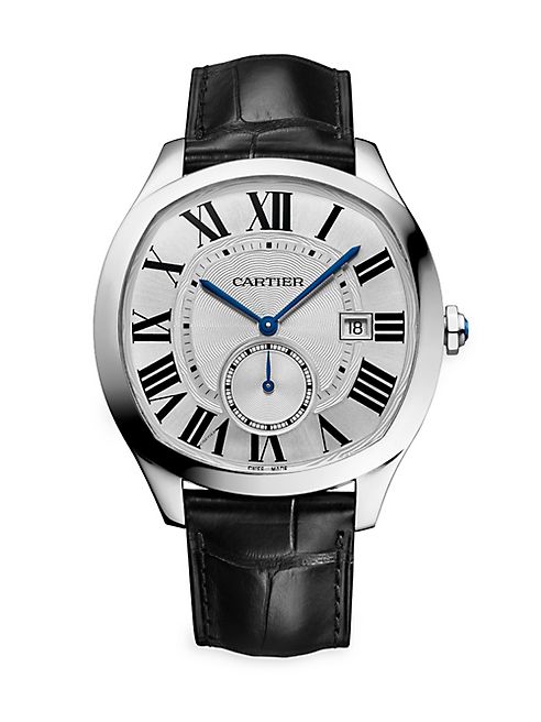 Cartier - Drive de Cartier Stainless Steel & Alligator Strap Watch