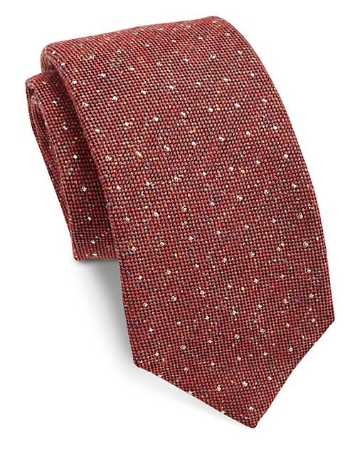 ISAIA - Textured Silk & Wool Blend Tie