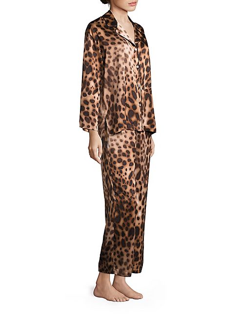 Natori - Leopard Printed Charmeuse Pajama