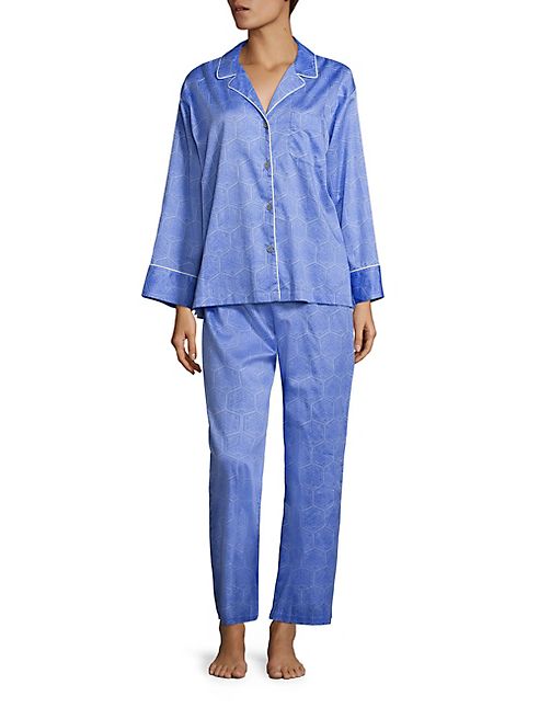 Natori - Fan Notched Collar Pajama Set