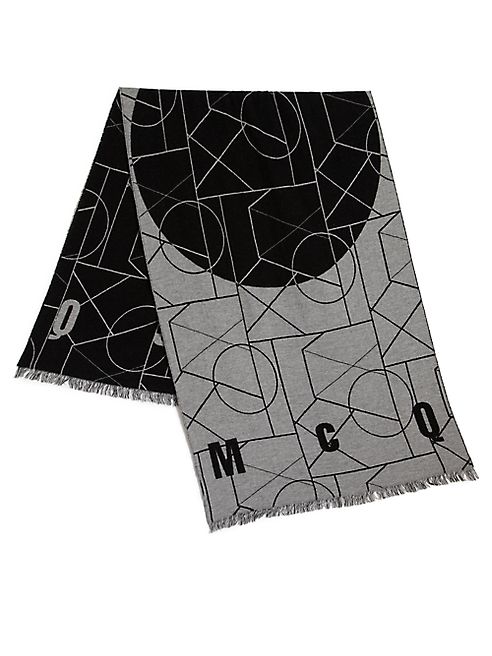 McQ Alexander McQueen - Geometric Print Angle Scarf