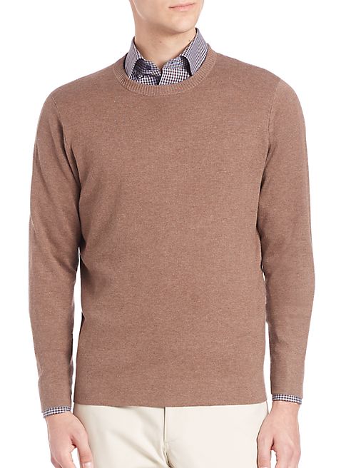 Saks Fifth Avenue Collection - Silk, Cotton & Cashmere Crewneck Sweater