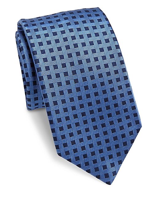 Saks Fifth Avenue Collection - Basketweave Silk Tie