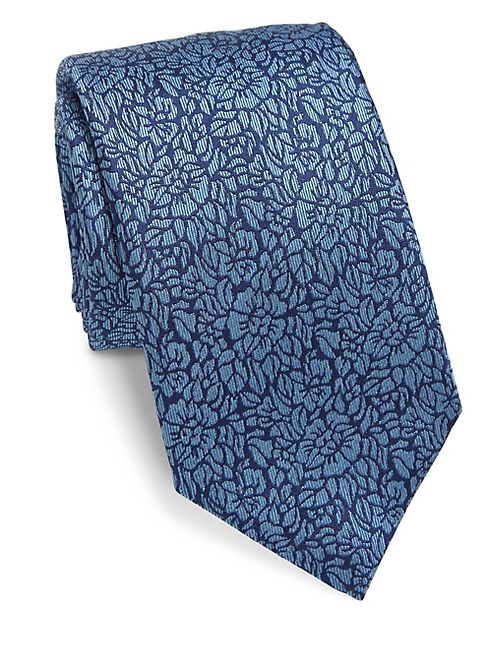 Saks Fifth Avenue Collection - Textured Floral Silk Tie