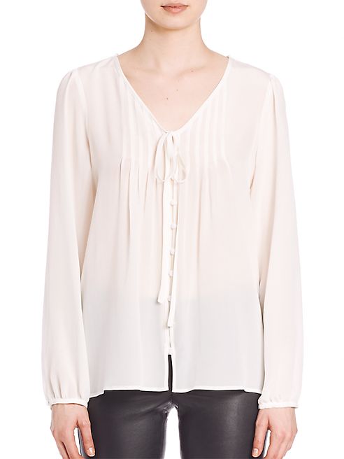 SET - Silk Pleated Blouse