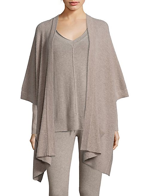 Josie Natori - Ribbed Cashmere Poncho