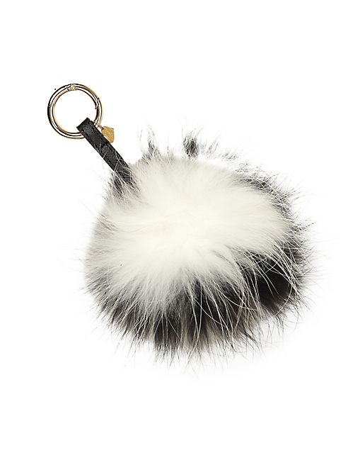 Bari Lynn - Girl's Fur Multi Pom-Pom Keychain