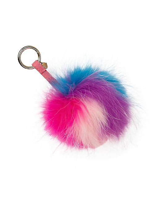 Bari Lynn - Girl's Fur Multi Pom-Pom Keychain