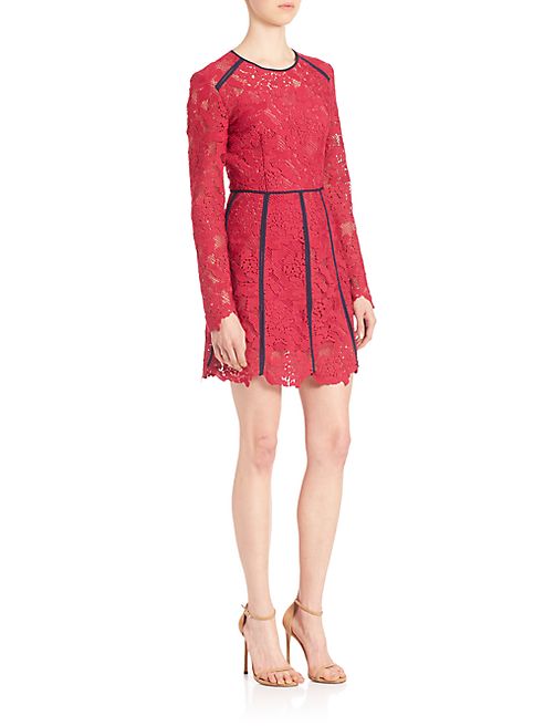 MSGM - Lace Contrast-Trim Dress