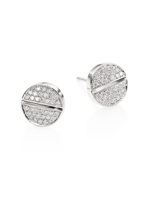 Marli - Verge 18K White Gold & Diamond Studs