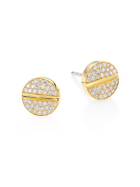 Marli - Verge 18K Yellow Gold & Diamond Studs