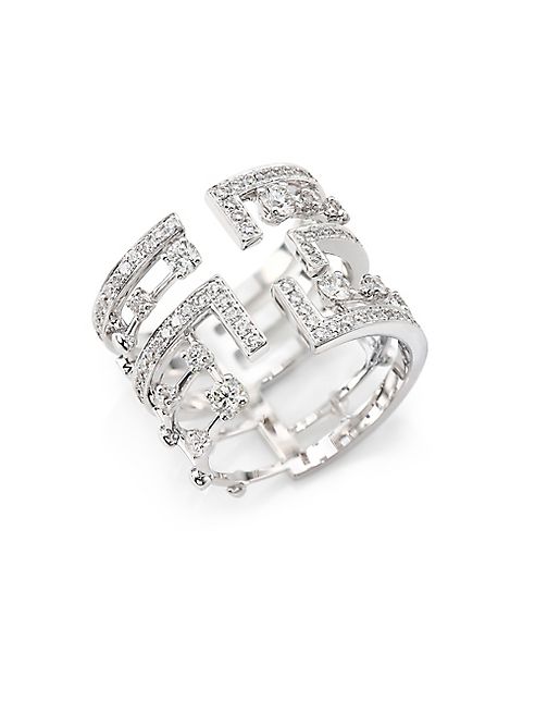 Marli - Avenues 18K White Gold & Diamond Statement Ring