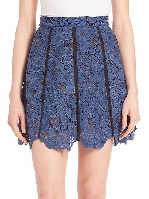 MSGM - Contrast-Trim Lace Shorts