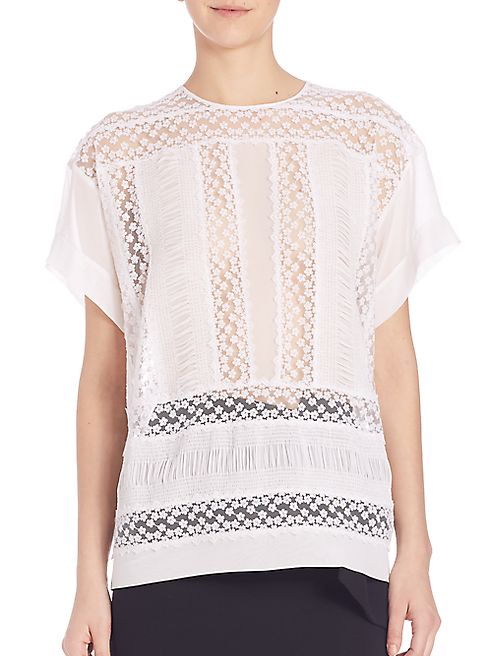 NO. 21 - Silk & Lace Top