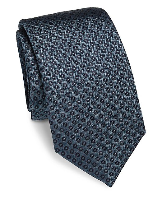 Saks Fifth Avenue Collection - Circle Dot Silk Tie