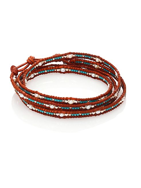 Chan Luu - Japanese Seed Bead & Pearl Wrap Bracelet