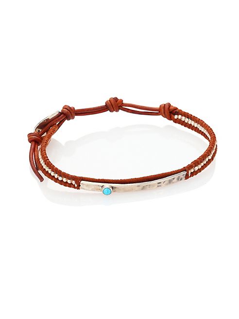 Chan Luu - Turquoise & Silver Bar Bracelet