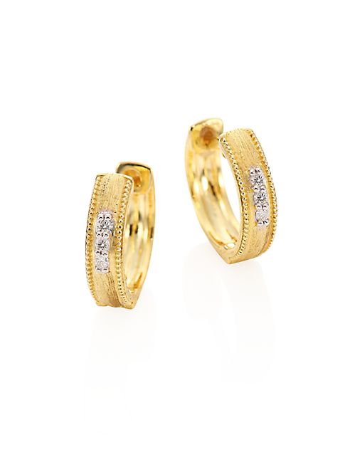 Jude Frances - Lisse Diamond & 18K Gold Hoops/0.25