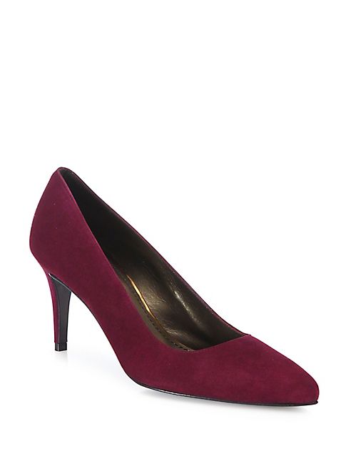 Stuart Weitzman - Tessa Suede Point Toe Pumps