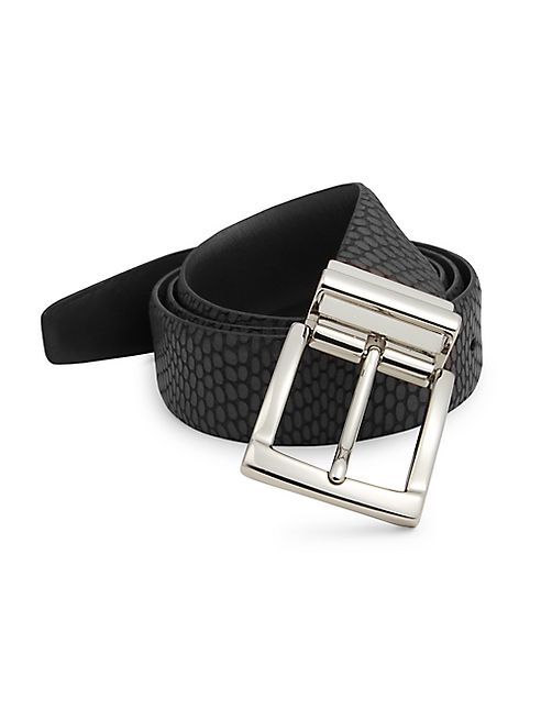 Saks Fifth Avenue Collection - Iguanna Embossed Leather Belt