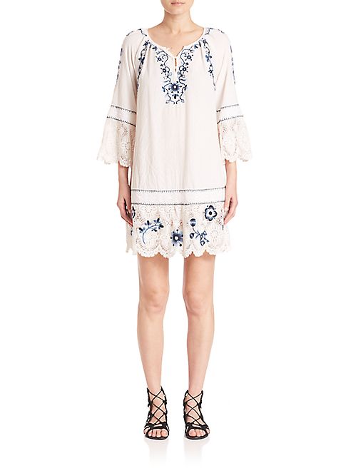 Calypso St. Barth - Tamtam Embroidered Lace-Trim Dress