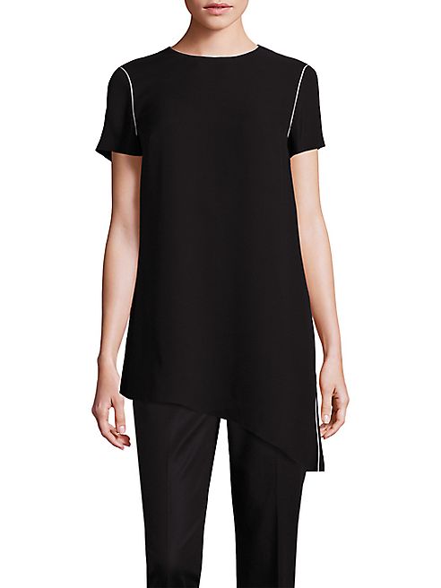 Lafayette 148 New York - Finesse Asymmetrical Crepe Blouse