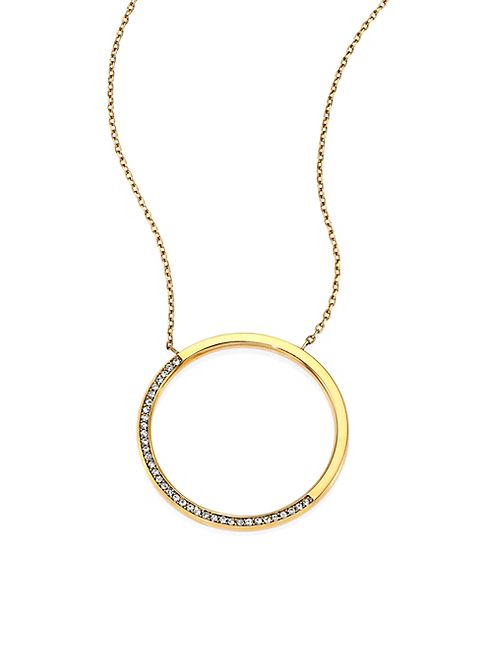 Michael Kors - Brilliance Circular Pavé Pendant Necklace