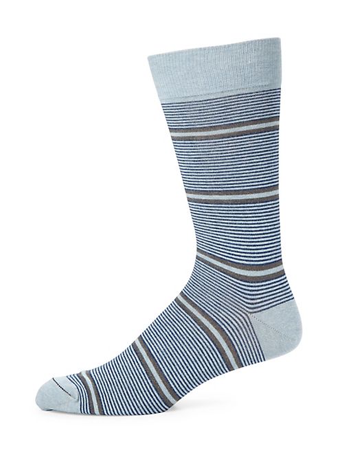 Saks Fifth Avenue Collection - Two Tonal Striped Socks