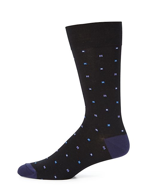 Saks Fifth Avenue Collection - Neat Geometric Socks