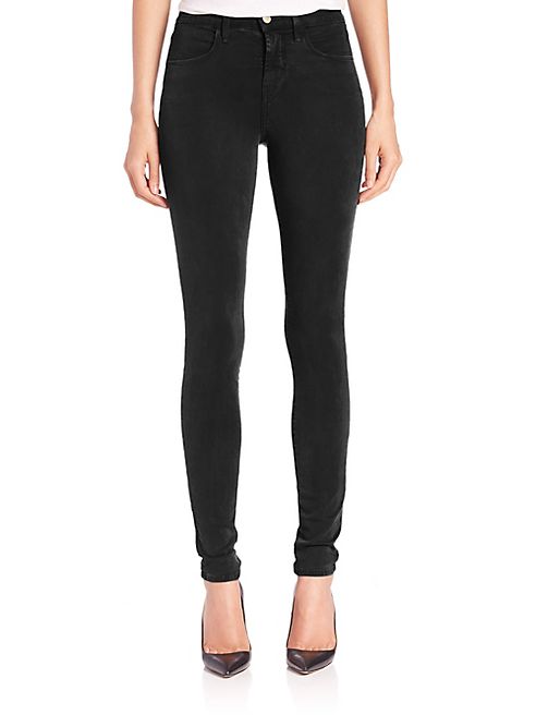 J BRAND - Maria Luxe Sateen High-Rise Skinny Jeans