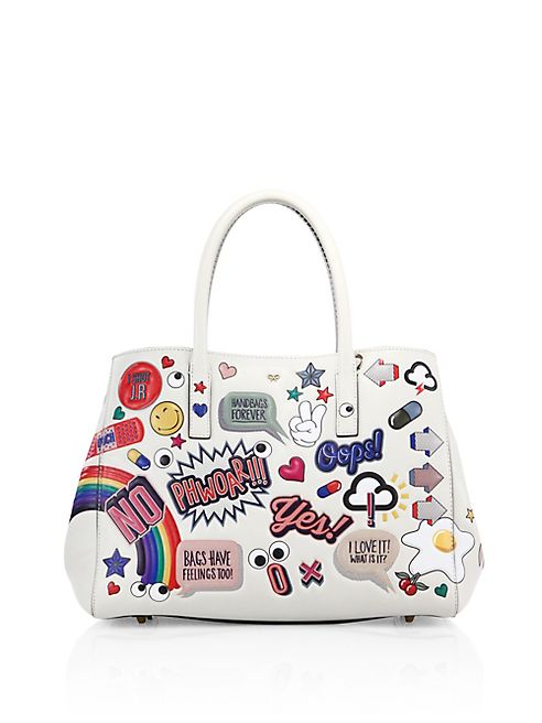 Anya Hindmarch - Ebury Leather Sticker Satchel