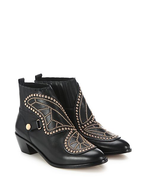 Sophia Webster - Karina Butterfly Studded Leather Booties