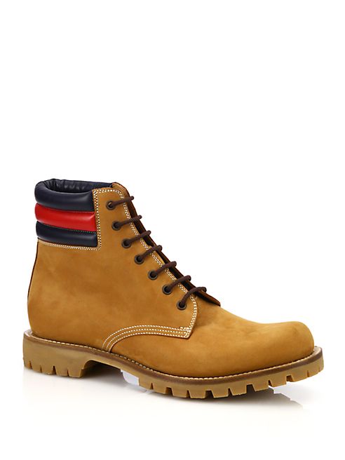 Gucci - Marland Leather Lace-Up Boots