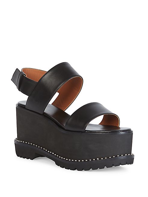 Givenchy - Ursa Leather Platform Slingback Sandals