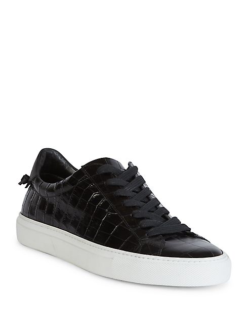 Givenchy - Urban Street Line Knot Croc-Embossed Patent Leather Sneakers