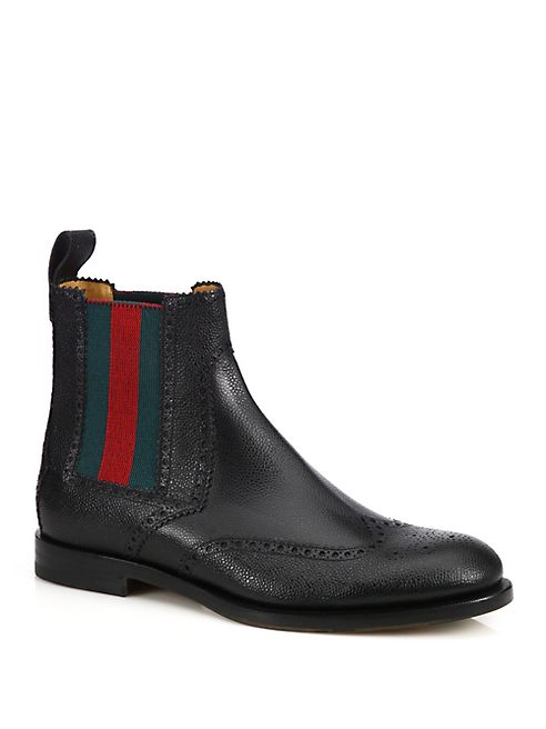 Gucci - Strand Wingtip Leather Boots