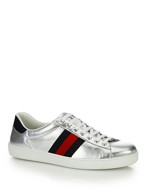 Gucci - New Ace Low-Top Leather Sneakers