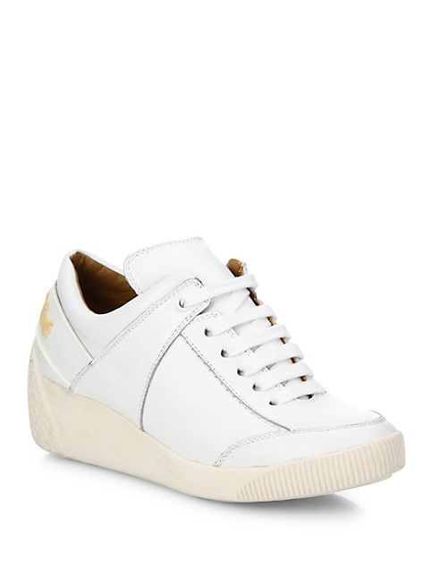 See by Chloé - Duncan Leather Wedge Sneakers