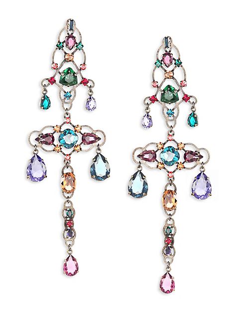 Lanvin - Crystal Chandelier Clip-On Earrings