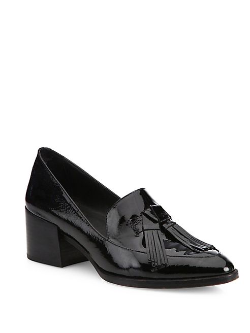 Rebecca Minkoff - Edie Tassel Metallic Leather Block-Heel Oxfords