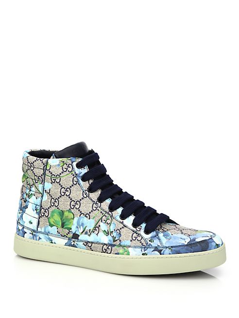 Gucci - Blooms Print High-Top Sneakers