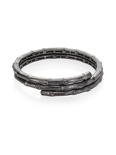 John Hardy - Bamboo Small Sterling Silver Double Coil Bracelet