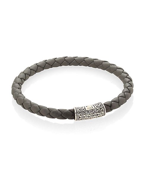 John Hardy - Classic Chain Leather & Sterling Silver Bracelet