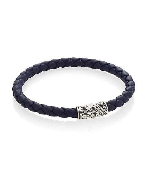 John Hardy - Classic Chain Leather & Sterling Silver Bracelet